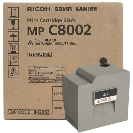 Ricoh MP C8002 Black Toner Cartridge, 842083