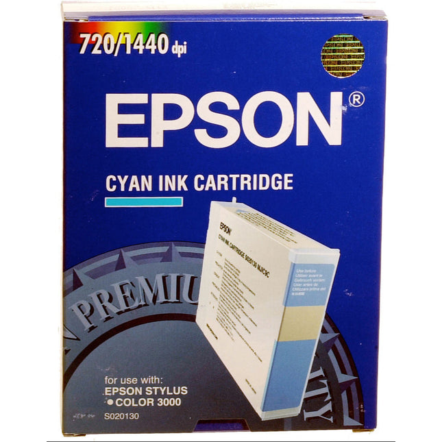 Genuine Epson S020130 Cyan Inkjet Cartridge, MJIC9C