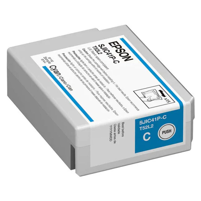 Original Epson T52L2 High Yield Cyan Ink Cartridge, SJIC41P-C