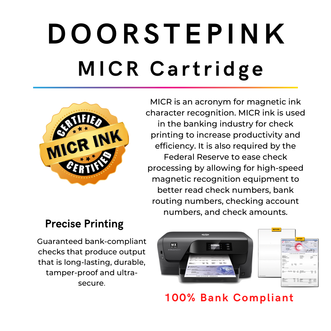 Micr Ink Suples DoorStepInk Brand for Canon PG-245XL Black MICR High Yield Remanufactu