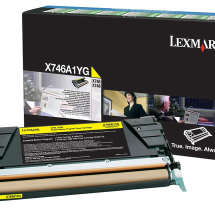 Genuine Lexmark X746A1YG Standard Yield Yellow Toner Cartridge