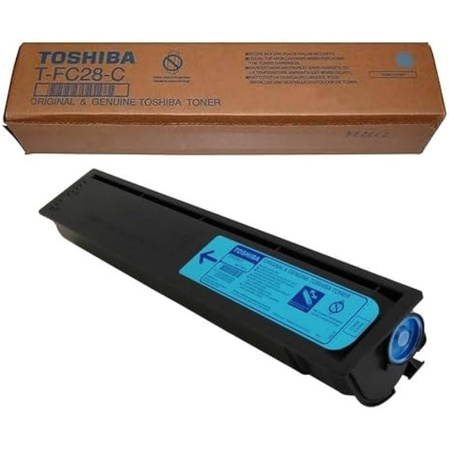 Genuine Toshiba TFC28C Standard Yield Cyan Toner Cartridge, T-FC28-C