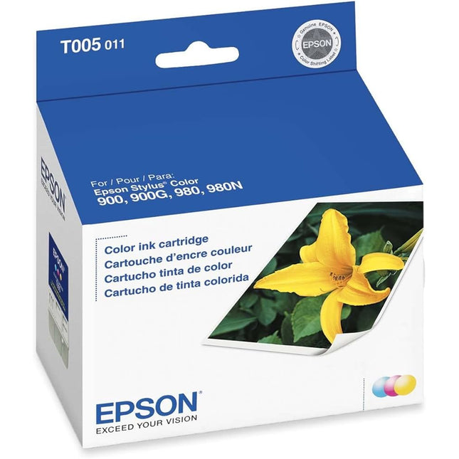 Genuine Epson T005 Standard-Yield Color Inkjet Cartridge, T005011 