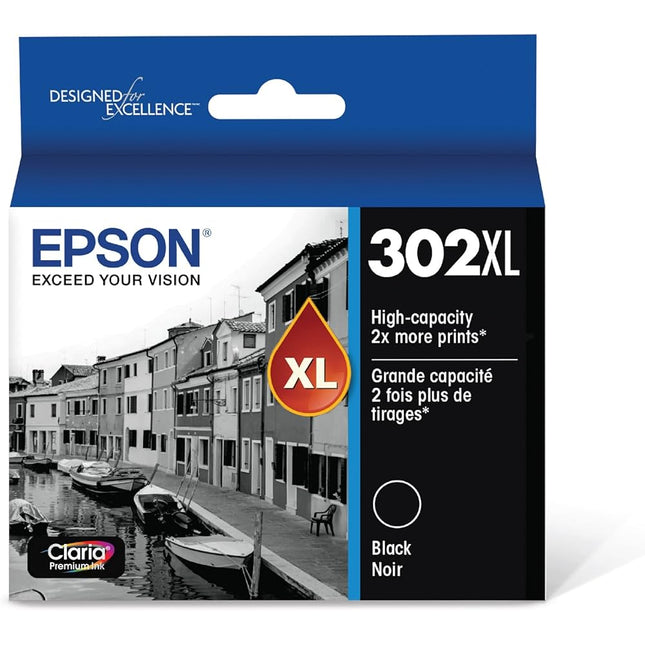 Epson 302XL Black Ink Cartridge, T302XL020
