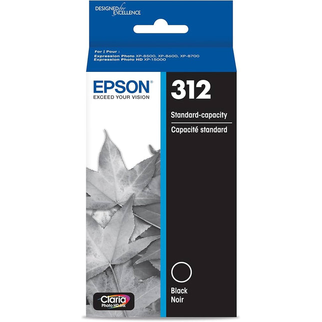 Genuine Epson 312 Black Claria Photo HD Ink Cartridge, T312120
