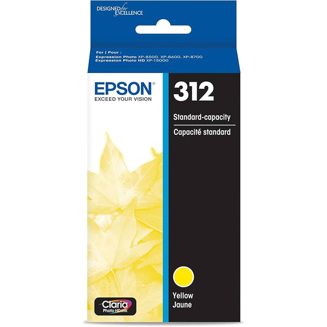 Genuine Epson 312 Yellow Claria Photo HD Ink Cartridge, T312420