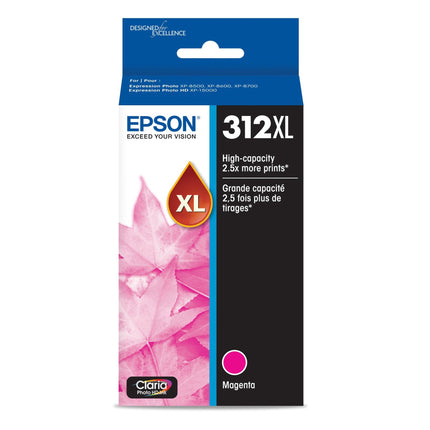 Original Epson 312XL High-Yield Magenta Ink Cartridge, T312XL320