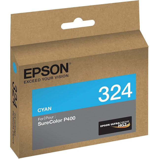 Epson 324 Standard-Yield Cyan UltraChrome HG2 Ink Cartridge, T324220