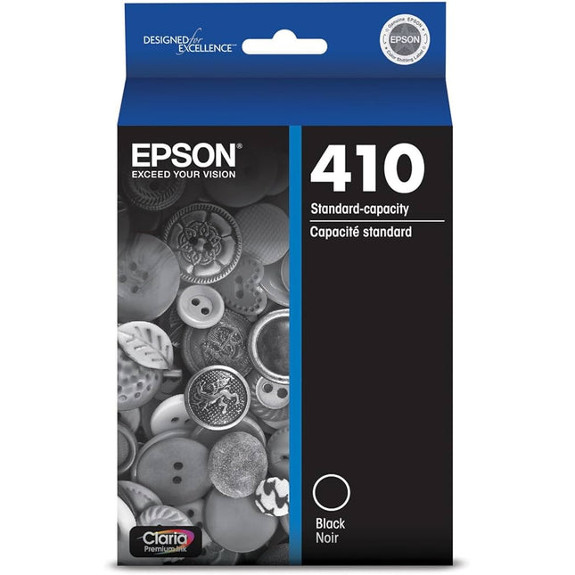 Original Epson 410 Standard-Yield Black Ink Cartridge, T410020