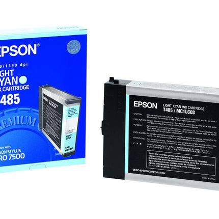 Genuine Epson T485 Light Cyan Ink Cartridge, T485011
