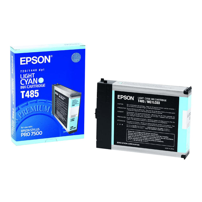 Genuine Epson T485 Light Cyan Ink Cartridge, T485011