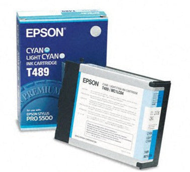 Genuine Epson T489 Standard Yield Light Cyan Ink Cartridge, T489011