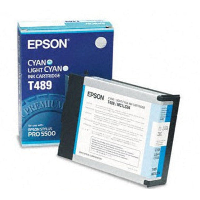 Genuine Epson T489 Standard Yield Light Cyan Ink Cartridge, T489011