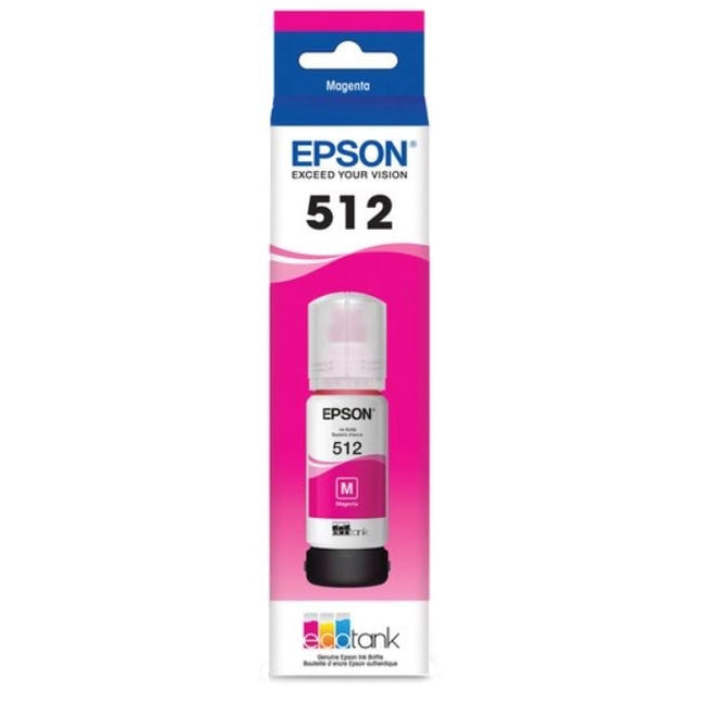 Original Epson 512 EcoTank Magenta Ink Bottle,T512320
