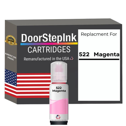 DoorStepInk Brand Replacement For Epson 522 (T522320-S) 70 ml Magenta Ink Bottle Made in the USA