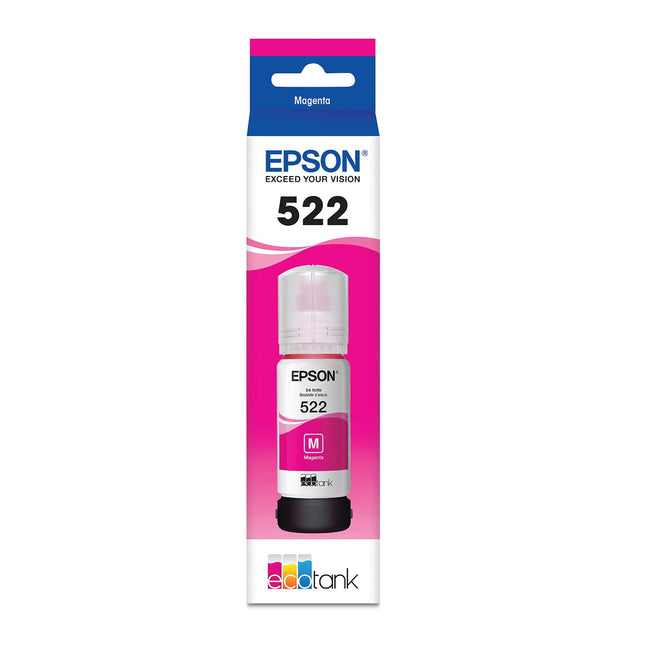 Original Epson T522 High-Yield Magenta Ink Bottle, T522320