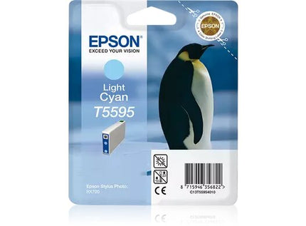 Original Epson T5595 Standard Yield Light Cyan Ink Cartridge, C13T55954010