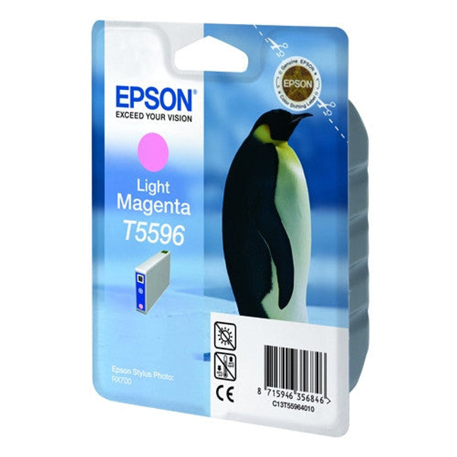 Original Epson T5596 Standard Yield Light Magenta Ink Cartridge, C13T55964010