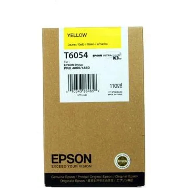 Epson T605 Yellow Ink Cartridge, T605400
