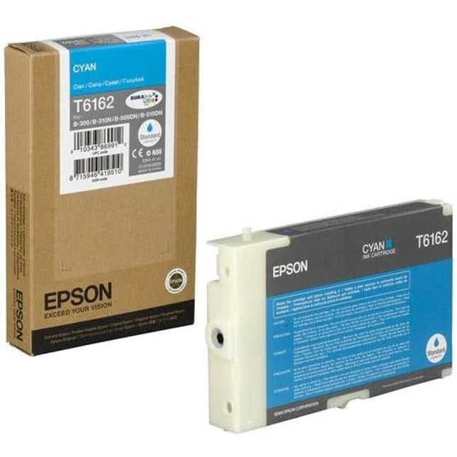Original Epson T6162 Standard-Yield Cyan Ink Cartridge, C13T616200