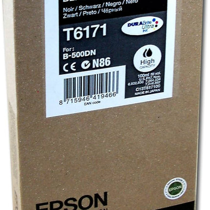 Genuine Epson T6171 110ml DURABrite Black Inkjet Cartridge, T617100