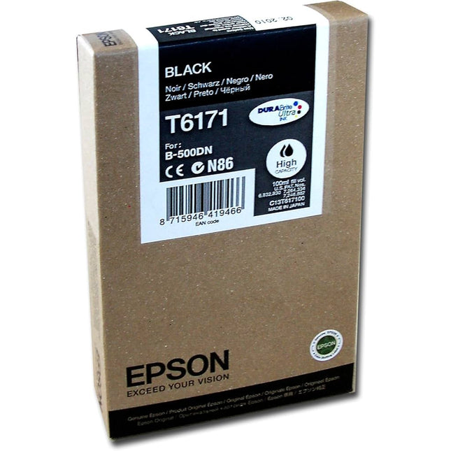 Genuine Epson T6171 110ml DURABrite Black Inkjet Cartridge, T617100