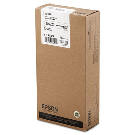 Original Epson 150ml White UltraChrome HDR Inkjet Cartridge, T642C00