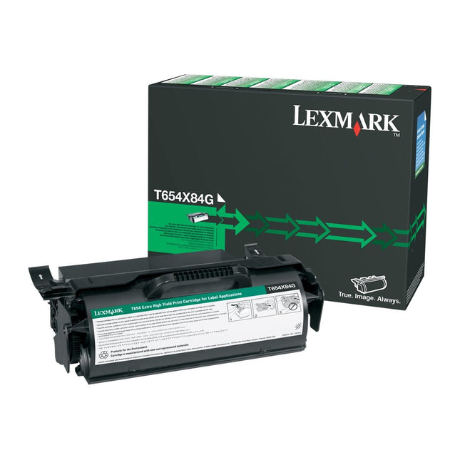 Genuine Lexmark T654/T656 Extra High Yield Black Toner Cartridge, T654X84G