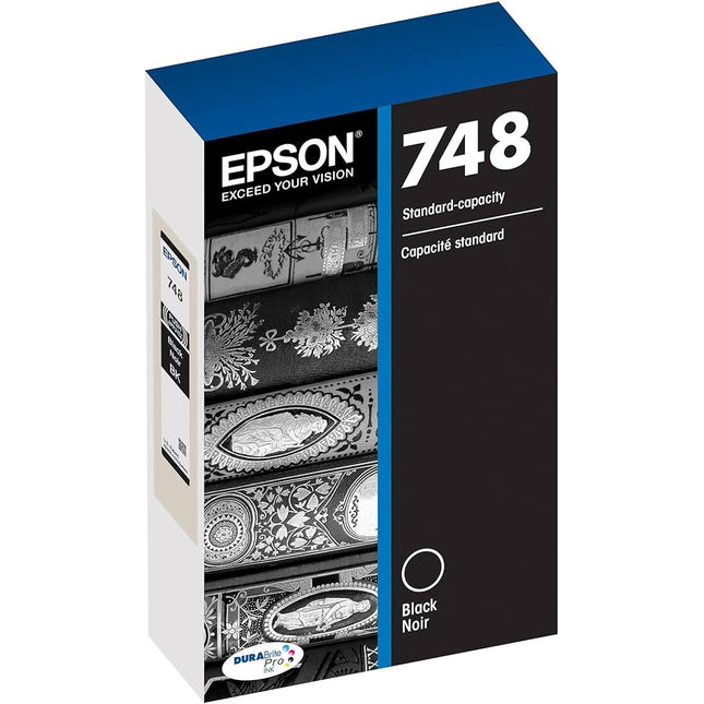 Genuine Epson 748 Standard-Yield Black DURABrite Pro Ink Cartridge, T748120