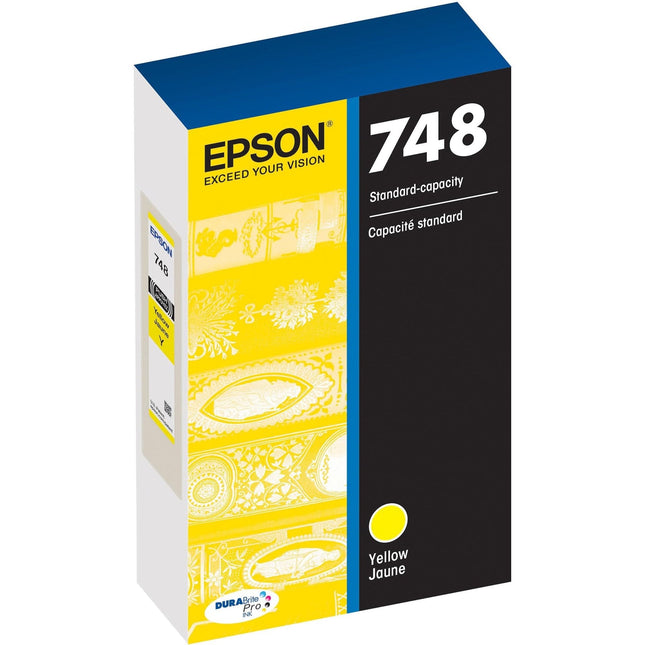 Genuine Epson 748 Standard-Yield Yellow DURABrite Pro Ink Cartridge, T748420