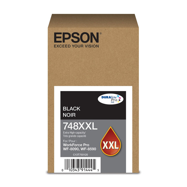 Epson 748XXL DURABrite Pro Extra High-Yield Black Ink Cartridge, T748XXL120