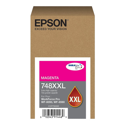 Epson 748XXL DURABrite Pro Extra High-Yield Magenta Ink Cartridge, T748XXL320
