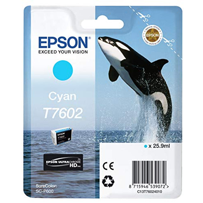 Epson Whale T7602 Cyan Ink Cartridge