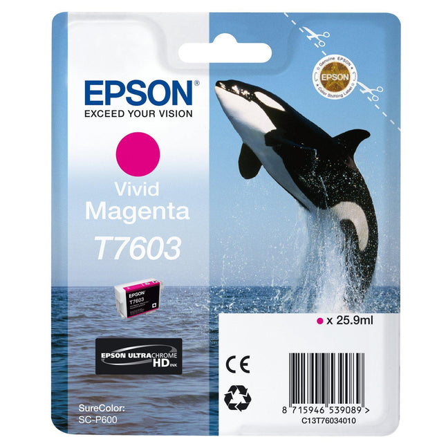 Genuine Epson T7603 Vivid Magenta Ink Cartridge