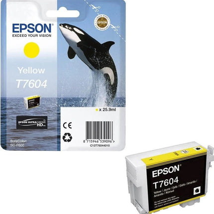 Original Epson T7604 Standard Yield Yellow Ink Cartridge