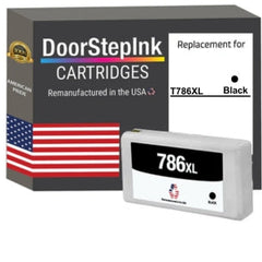 DoorStepInk Brand for Epson T786XL High Yield Black Remanufactured in USA Ink Cartridge, T786XL120-S