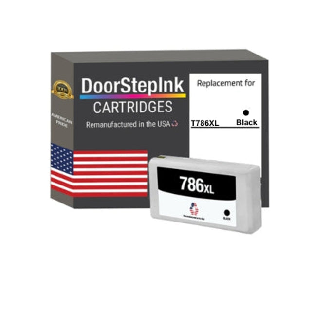 DoorStepInk Brand for Epson T786XL High Yield Black Remanufactured in USA Ink Cartridge, T786XL120-S