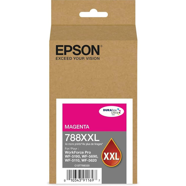 Epson T788XXL Extra High-Yield Magenta DURABrite Ink Cartridge, T788XXL320