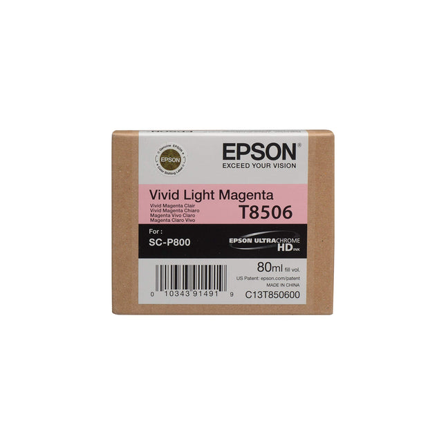 Genuine Epson 80ml UltraChrome HD Vivid Light Magenta Ink Cartridge, T850600