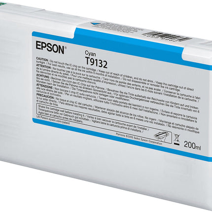 Original Epson T9132 Standard Yield Cyan Ink Cartridge 