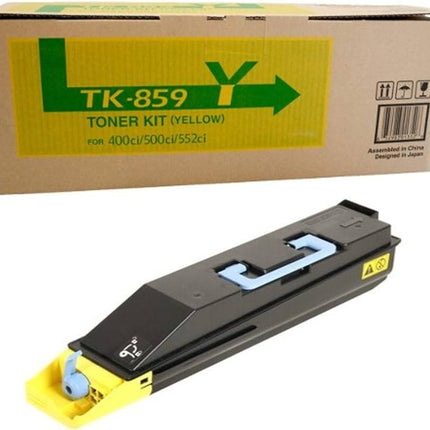 Genuine Kyocera TK-859 Standard Yield Yellow Toner Cartridge, TK-859Y
