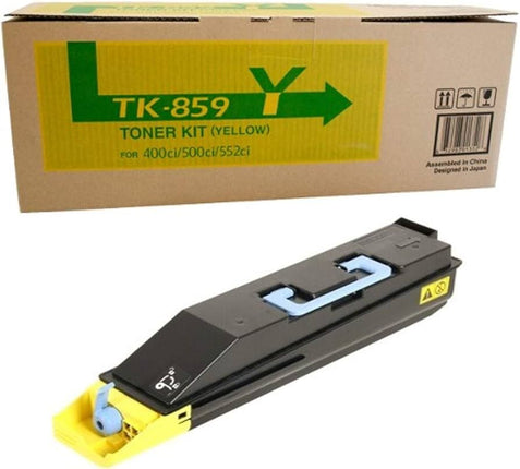 Genuine Kyocera TK-859 Standard Yield Yellow Toner Cartridge, TK-859Y