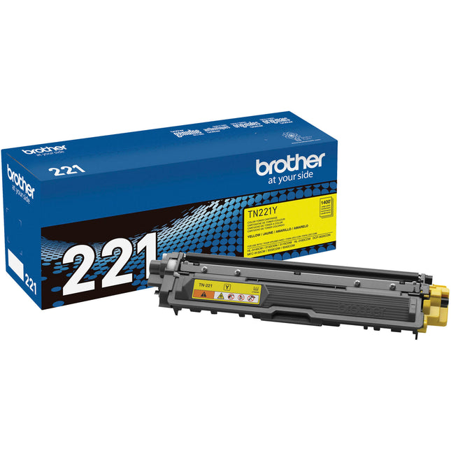 Brother TN-221 Standard-Yield Yellow Toner Cartridge, TN221Y