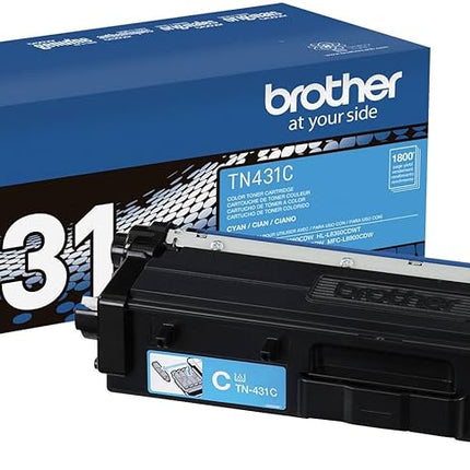 Brother TN431 Standard-Yield Cyan Toner Cartridge, TN431C