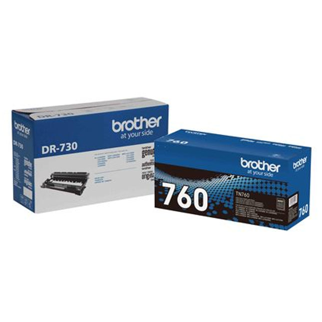 Original Brother DR730/TN760 Standard Yield/ High Yield Drum Unit & Toner Cartridge