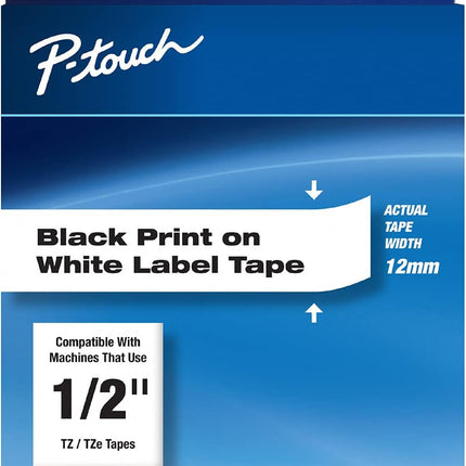 Genuine Brother P-Touch TZe-231S Economy Label Tape, Standard Laminated P-Touch Tape, Black on White 