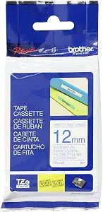 Original Brother TZe-233 Labelling Tape Cassette, Blue on White, 12 mm (W) x 8 m (L), Laminated Tape