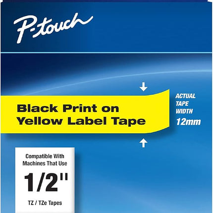 Genuine Brother P-Touch TZe-631S Black on Yellow Laminated Label Tape