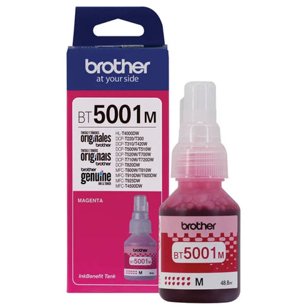 Original Brother BT5001 High Yield Magenta ink bottle