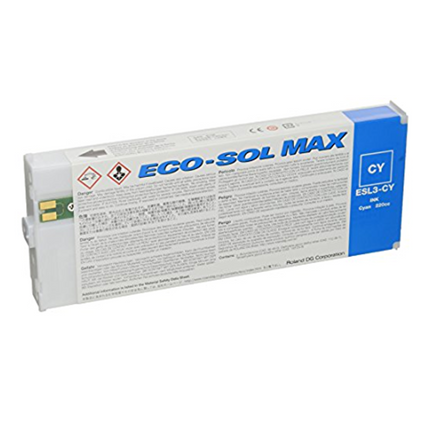 Roland Eco-Sol Max ESL3-CY Solvent Ink Cartridge 220ml Cyan